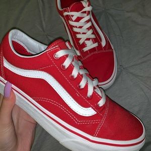 old skool red vans